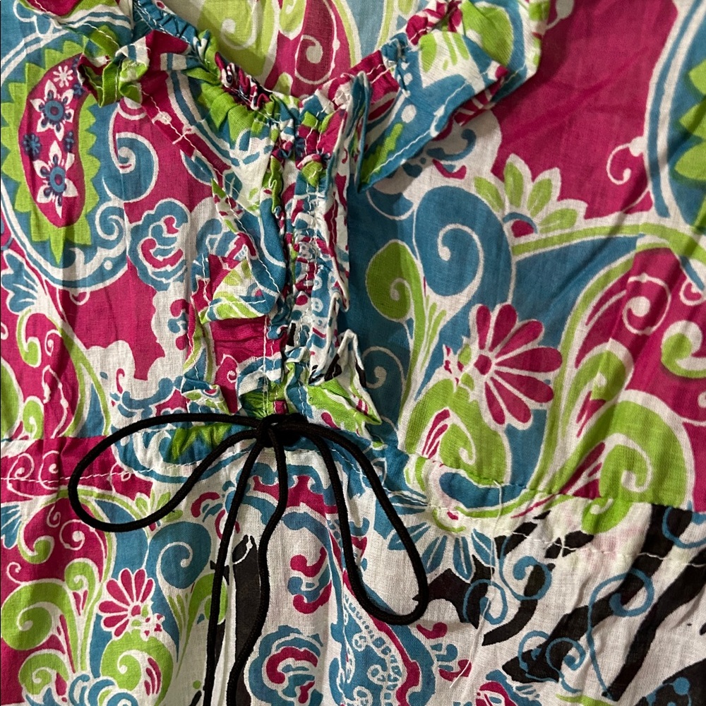 Colorful Paisley Swim Coverup - Picture 5 of 7